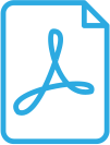 Ikona dokumentu z symbolem oprogramowania Acrobat w niebieskim kolorze.